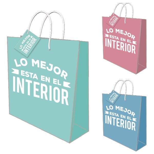 Bolsa papel L 26x32x10 cms.Baggy Interior
