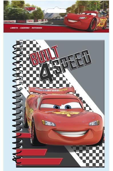 Libreta A5 espiral lateral 3D Cars