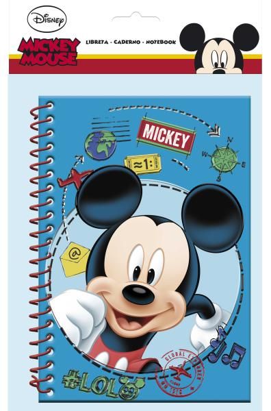 Libreta A5 espiral lateral 3D Mickey