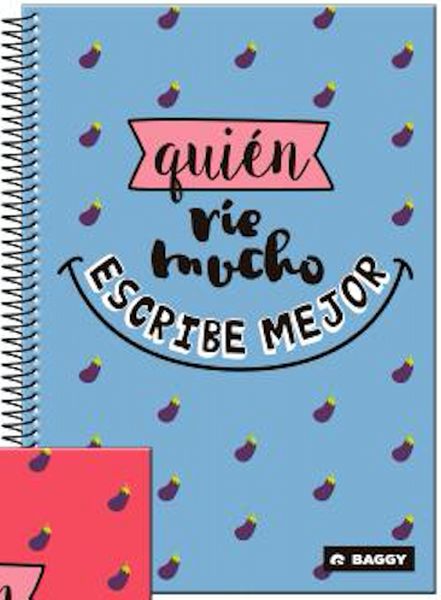 LIBRETA ESPIRAL QUIEN CUADROS AZUL
