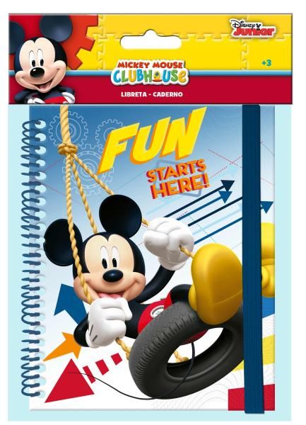 Libreta mediana elastico lateral 200x140 mm Mickey