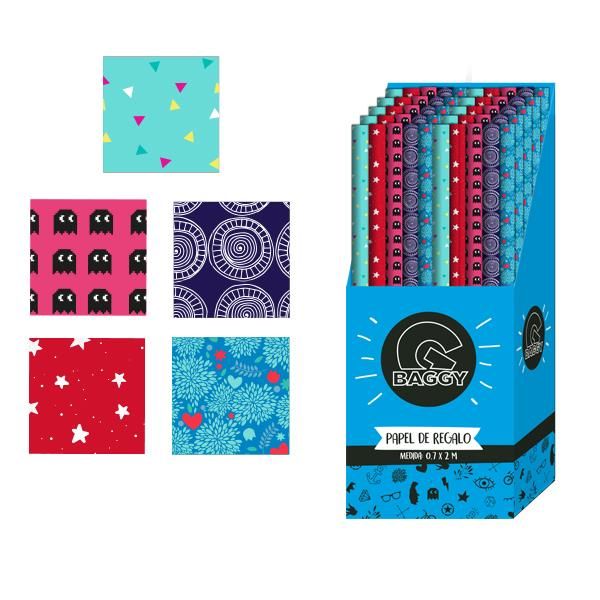 Papel de regalo 70x200 cms Baggy Estampados