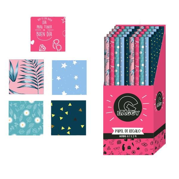 PAPEL DE REGALO 70X200 BAGGY ESTAMPADOS
