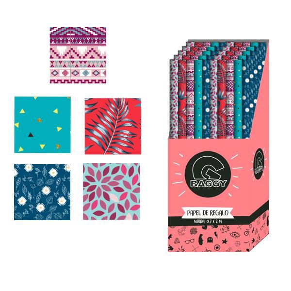 PAPEL DE REGALO 70X200 BAGGY ESTAMPADOS