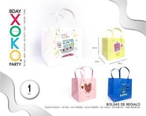 BOLSA CUADRADA GOOD VIBES 30*30*20