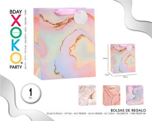 BOLSA REGALO COLLAGE GLITTER 26*32*12.5
