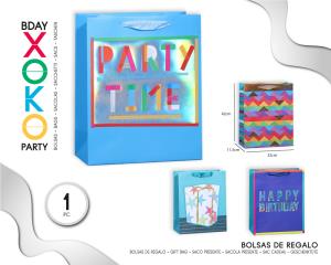 BOLSA REGALO PARTY TIME 32*42*11.5