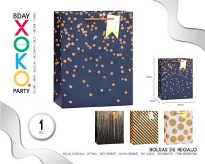 BOLSA REGALO DORADO BRILLANTE 32*42*11.5