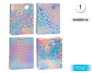 BOLSA REGALO  GEO SOFT GLITTER  32*42*11.5