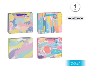 BOLSA REGALO  SOFT COLORES 33*26.5*10