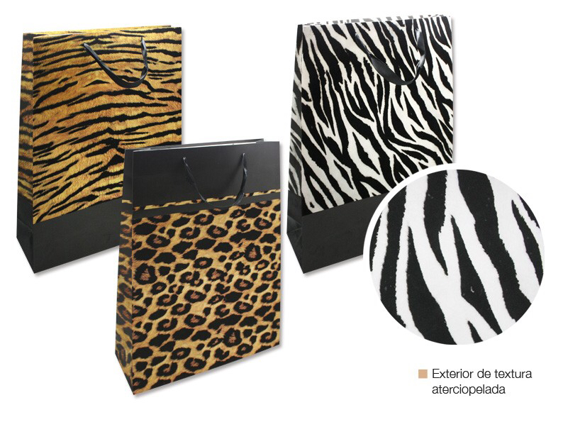 BOLSA PAPEL TERCIOP.ANIMAL PRINT GRANDE