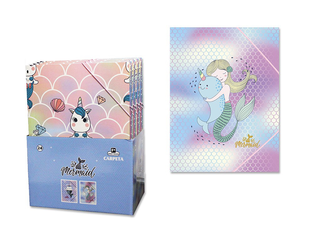 SIRENAS CARPETA CARTON FOLIO C/GOMA