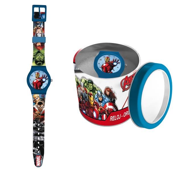 RELOJ ANALÓGICO EN CAJA ACERO AVENGERS