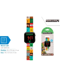 RELOJ LED MINECRAFT