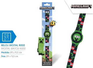 RELOJ DIGITAL KE02 MINECRAFT