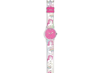 RELOJ ANALÓGICO GLITTER UNICORNIO