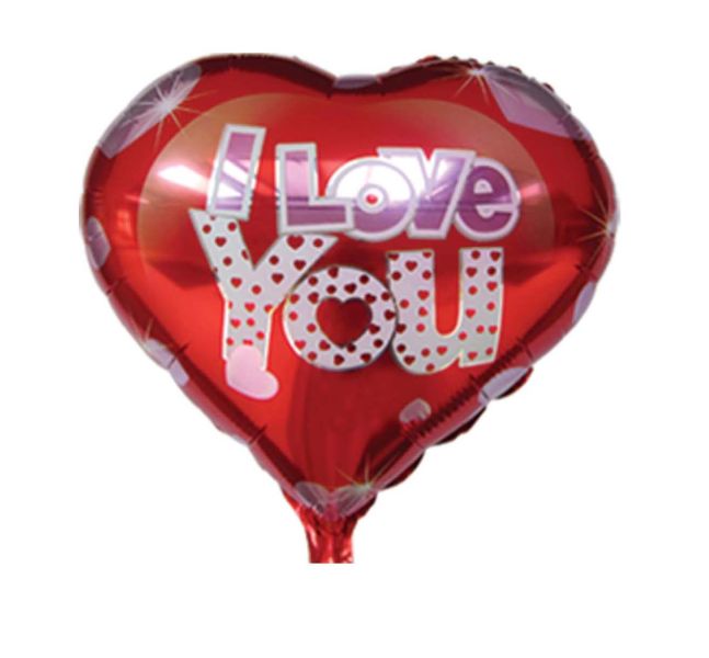 GLOBO PEQUEÑO 18 . I LOVE YOU GLOBOS FESTIVAL