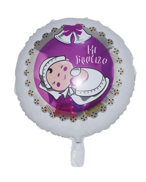 GLOBO PEQUEÑO 18 . BAUTIZO NIÑA GLOBOS FESTIVAL