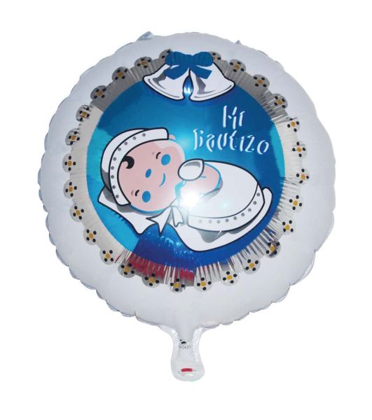 GLOBO PEQUEÑO 18 . BAUTIZO NIÑO GLOBOS FESTIVAL