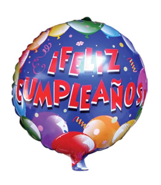 GLOBO PEQUEÑO 18 . FELIZ CUMPLEAÑOS GLOBOS FESTIVA