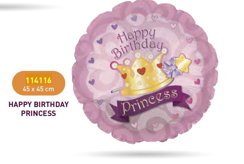 Globo de Poliamida  HAPPY BIRTHDAY PRINCESS FESTIV