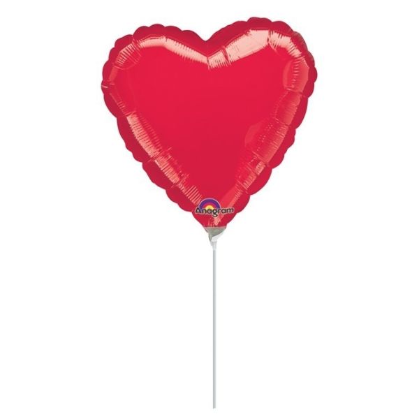 *9" MINI CORAZON ROJO NUEVO