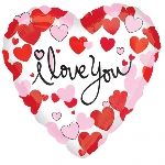 *..18"/45cm (S40) HEARTS EQUAL LOVE