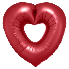*FOR (P30) CORAZON HUECO ROJO 63X66CM