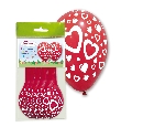 5 GLOBOS LATEX ROJOS CORAZONES  30cm (1)  SEMPERTEX