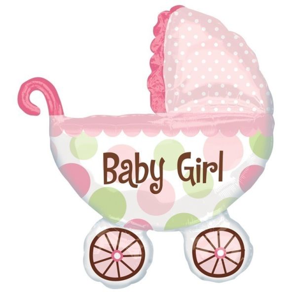 GLOBO FOIL CARRITO BABY GIRL LIRAGRAM