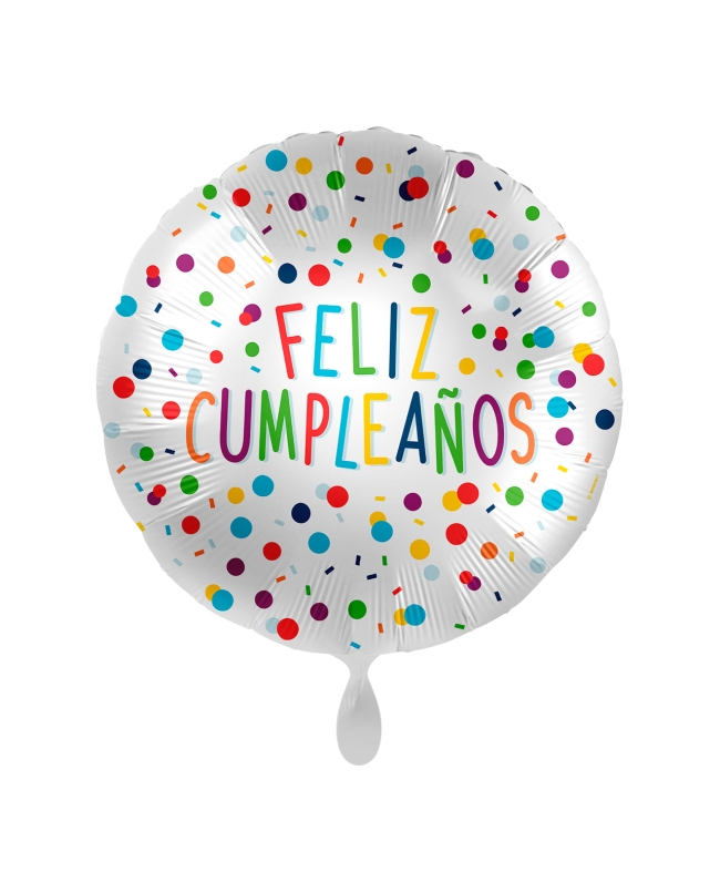 17/43CM FELIZ CUMPLEAÑOS CONFETI CIRCULO