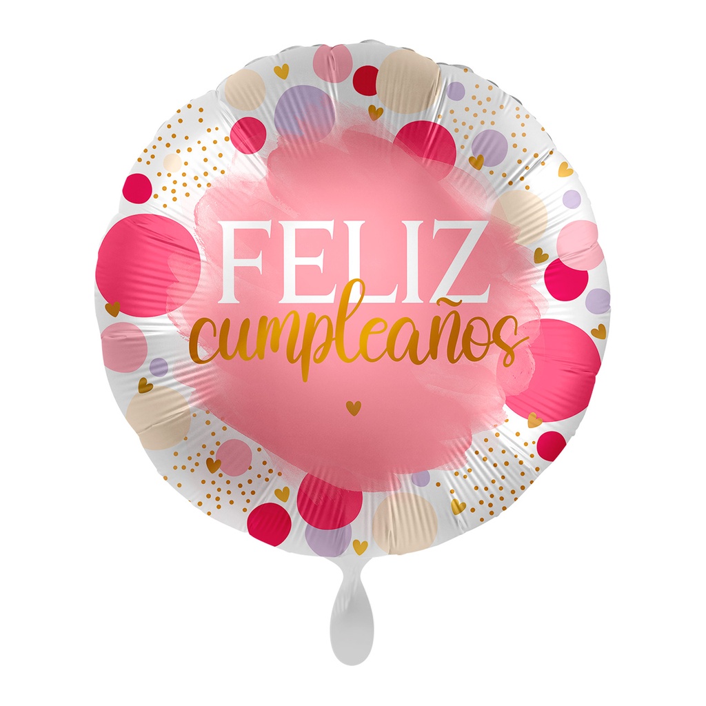 *.17/43CM FELIZ CUMPLEAÑOS ROSA