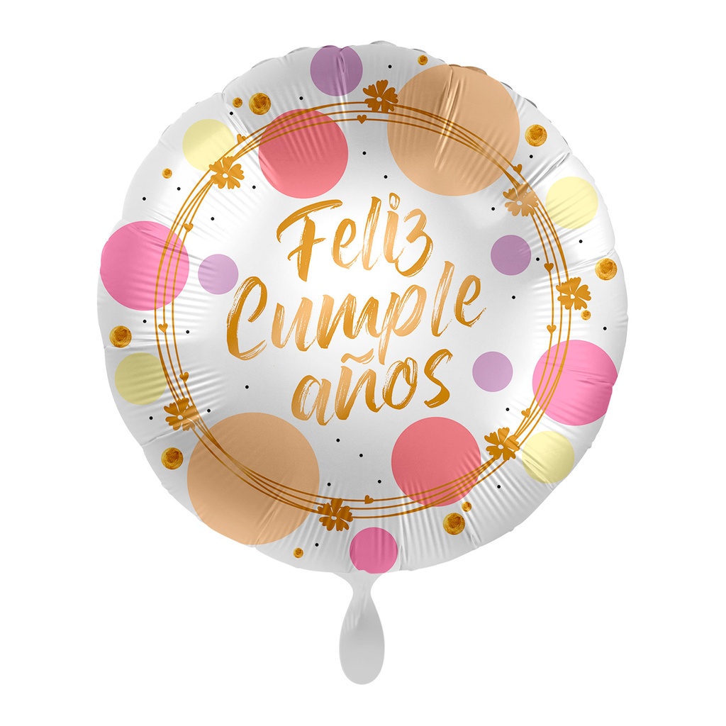 *.17/43CM FELIZ CUMPLEAÑOS PUNTOS