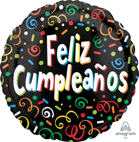 *.18/45CM (S40) FELIZ CUMPLEAÑOS CONFETI EXPL