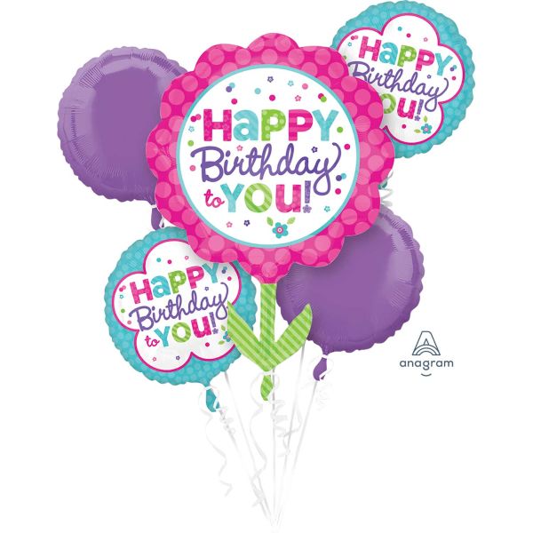 MULTI-B. (P75) PINK & TEAL BIRTHDAY