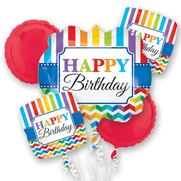 *MULTI-B. (P75) BRIGHT HAPPY BIRTHDAY FOIL BOUQUET