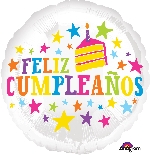 *18"/45CM(S40) FELIZ CUMPLE.ESTRELLAS COLORES