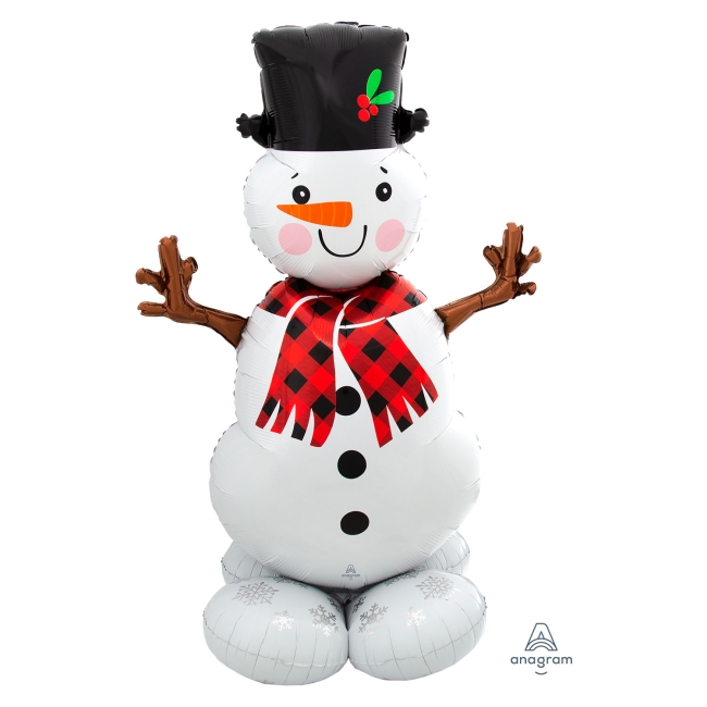 *..AIRLOONZ (P70) MUÑECO DE NIEVE 88X139CM