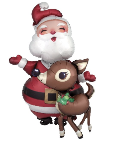 *..AWK (P93) SANTA Y RENO 94CM (*1UNIDAD*)