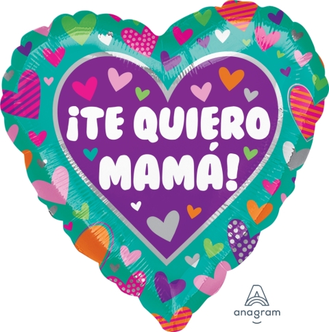 *.18/45CM(S40) TE QUIERO MAMA CORAZONES