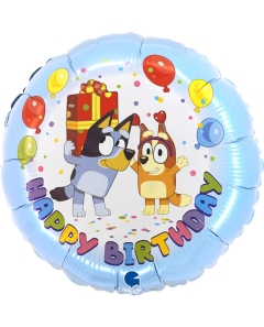 BLUEY Y BINGO 18" HAPPY BIRTHDAY