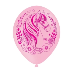 *GLOBOS 27CM MAGICAL UNICORN 6 UND