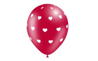 G LATEX ROJO.CORAZONES COOL R-12 BALLONIA (8 UN)