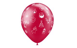 G LATEX ROJO MOT. NAVIDEÑO R-12 BALLONIA (8 UN)