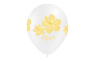 B/ 8 Globos 95cm perim.: Aloha amarillo