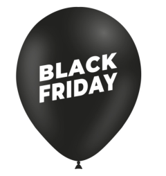 B/8 GLOBOS 95CM BLACK FRIDAY