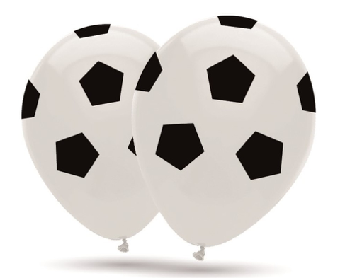 BOLSA 10 GLOBOS 30CM. FUTBOL IMPRESIÓN - GLOBEST