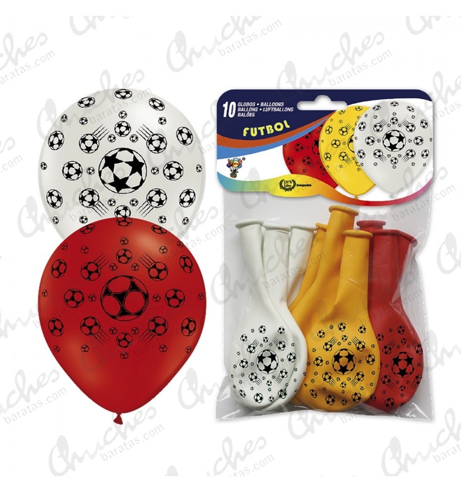 BOLSA 10GLOBOS 30CM.FUTBOL - GLOBEST