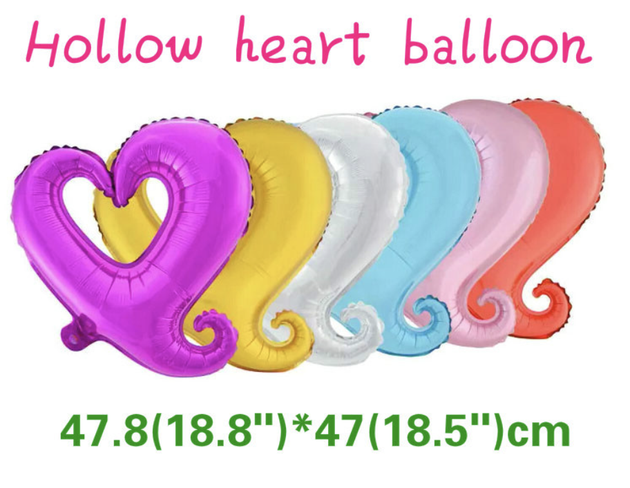[66498] GLOBOS 18" CORAZON HUECO COLORES VARIOS