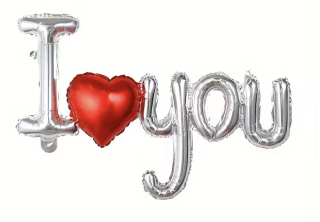 GLOBO FOIL LOVE YOU 97*54CM